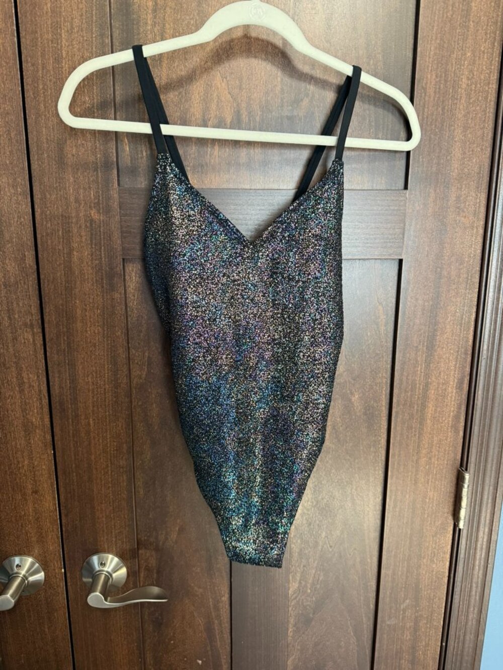NWOT Juniors Black Sparkly Swimsuit